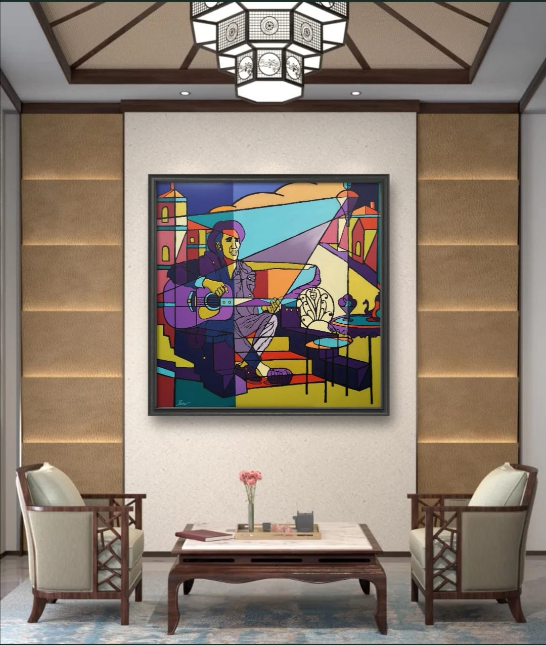 Utcazenész, 150x150 cm, olaj, vászon, 2024.jpg